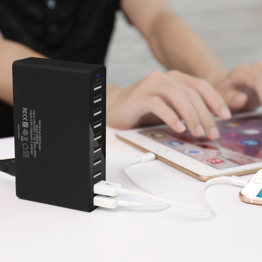 10 Port USB Charger (50W)