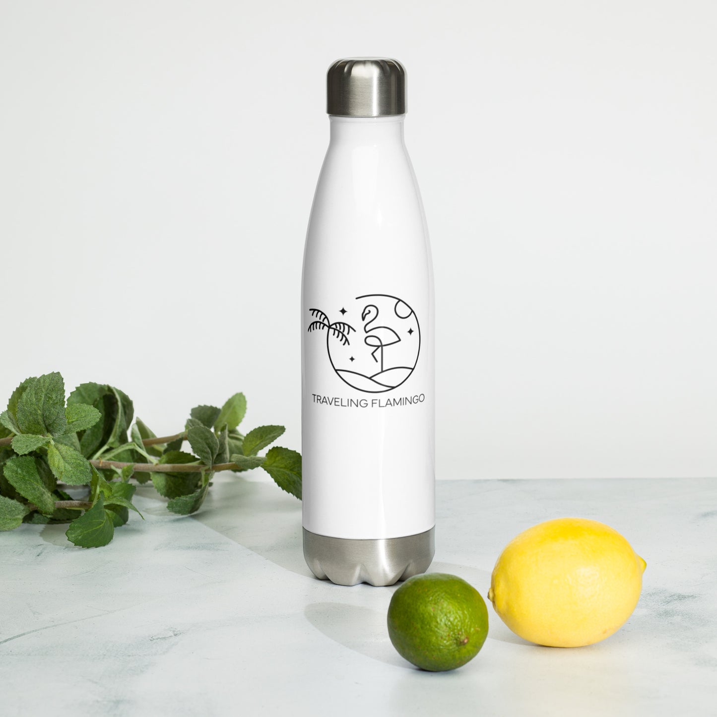 Happy Travels Logo Water Bottle