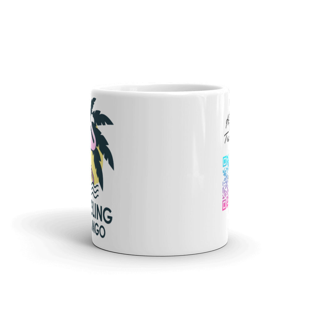 Traveling Flamingo Logo Mug