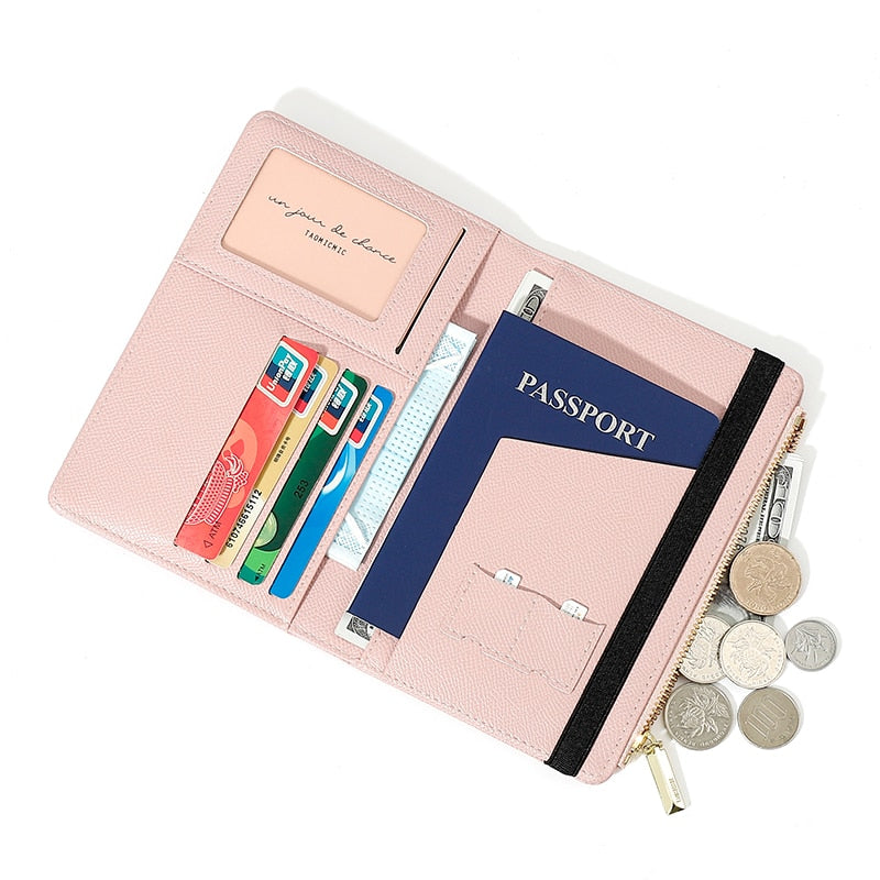 Famous Brand Flamingo Travel Passport Cover Card Case Women Men Travel  Credit Card Holder Travel ID